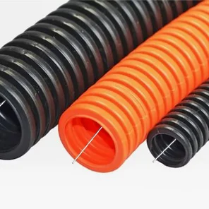 Труба гофр. 40 мм оранж. с зондом (УФ), ПНД (HF) (25 м)